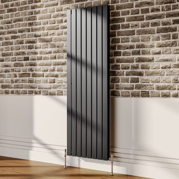 H180cm Anthracite Double Vertical Panel Radiator