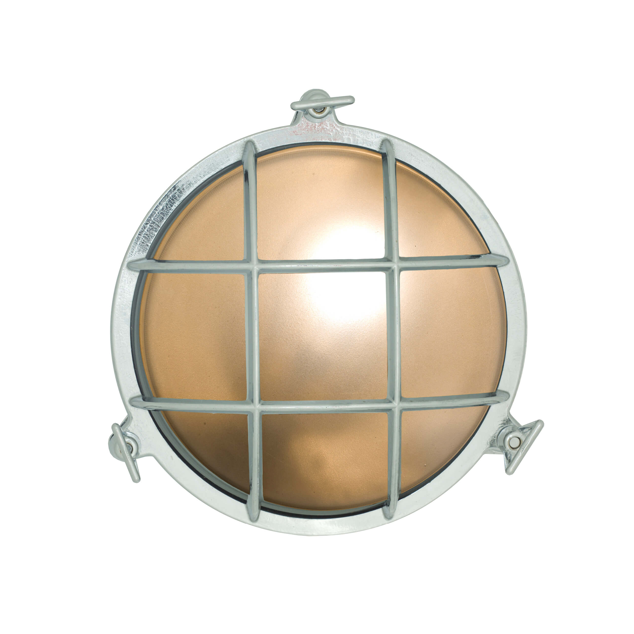 Davey Lighting Brass Bulkhead with Internal Fixing Points, Chrome Plated