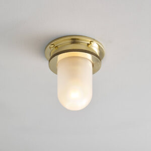 Davey Lighting Miniature Ship's Companionway, Polished Brass, Frosted Glass