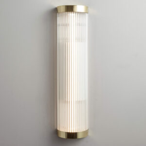 Davey Lighting Pillar LED wall light, 60/15cm, Polished Brass