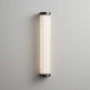 Davey Lighting Pillar LED wall light, 40/7cm, Weathered Brass