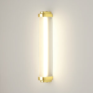 Davey Lighting Cabin LED wall light, 40cm, Polished Brass