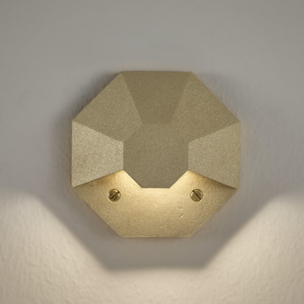 Davey Lighting Octo 1 Wall Light, Brass