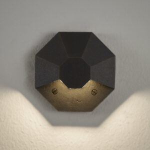Davey Lighting Octo 1 Wall Light, Weathered Brass