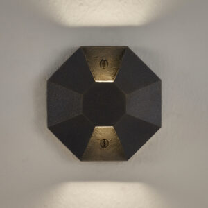 Davey Lighting Octo 2 Wall Light, Weathered Brass