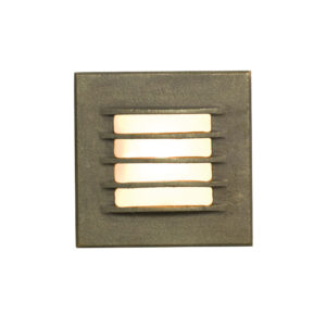 Davey Lighting Low Voltage Recessed Step Light, Bead Blasted Bronze Weathered