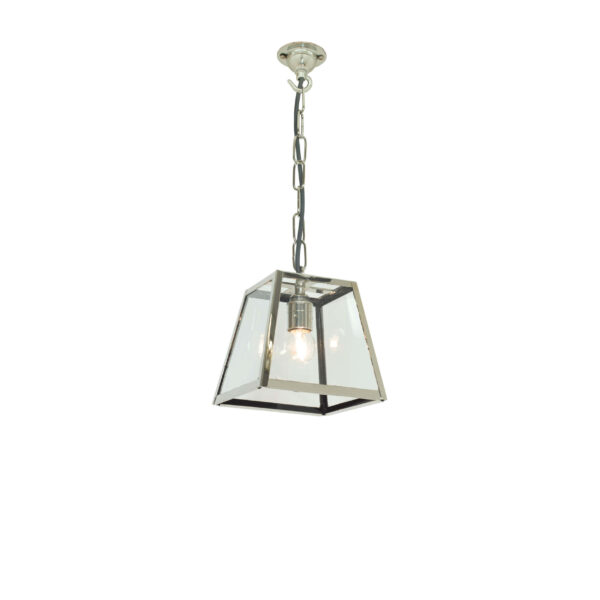 Davey Lighting Quad Pendant Internally Glazed, Small, Satin Nickel, Clear