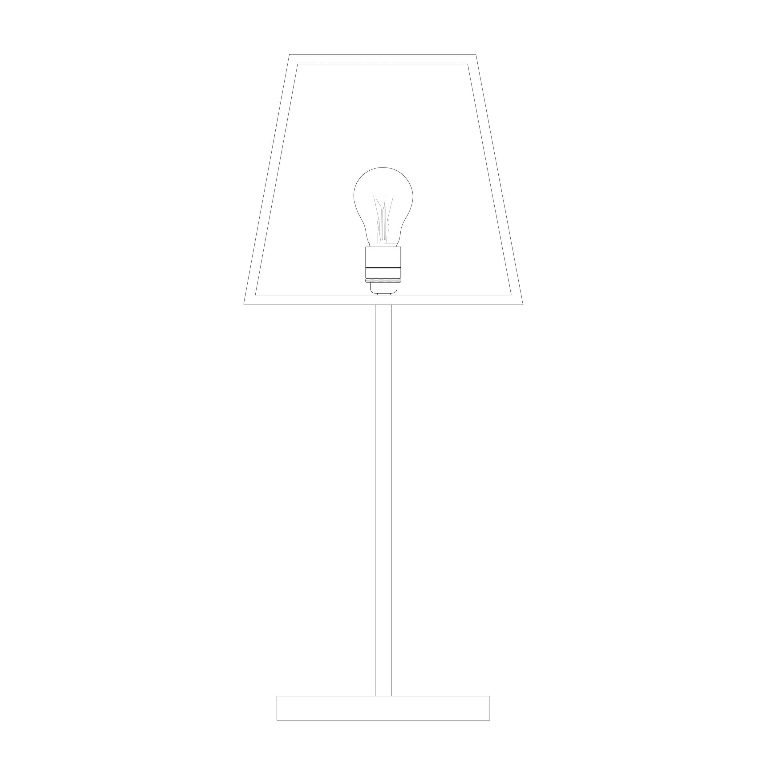 Davey Lighting Quad Medium Table Light, Weathered Brass, Clear Glass