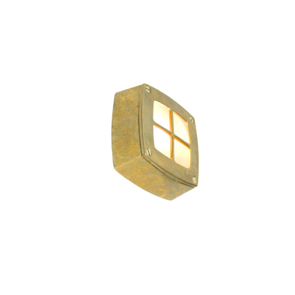 Davey Lighting Wall/Ceiling Light Square Cross Guard Brass