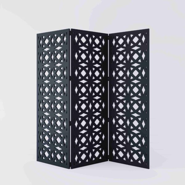 Lux Room Divider N°3 Black 3 Panels