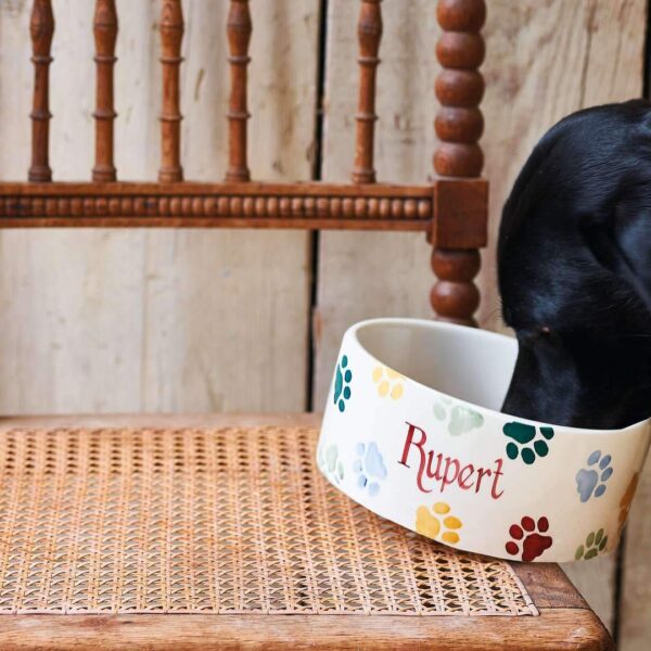 Personalised Polka Paws Large Pet Bowl  - Customise Your Own Pottery  | Emma Bridgewater - Image 2