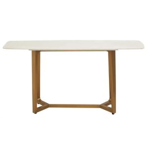 White Marble Brushed Gold Console Table