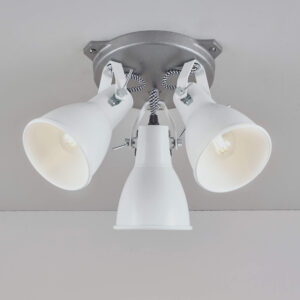 Original BTC Stirrup Triple Ceiling Light, White
