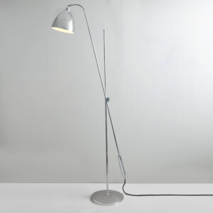 Original BTC Task Overreach Floor Light, Polished Aluminium