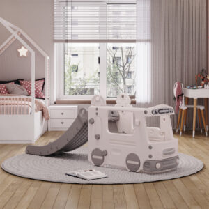 Kids Home Multi Functional Slide with Bus 2 in 1