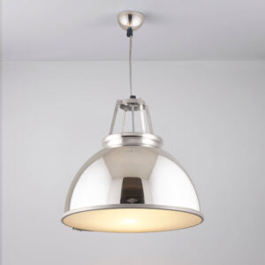 Original BTC Titan Size 3 Pendant Light, Natural Aluminium with Etched Glass