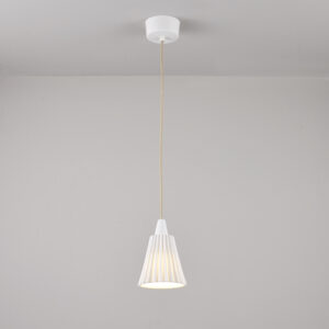 Original BTC Hector Medium Pleat Pendant Light, Natural