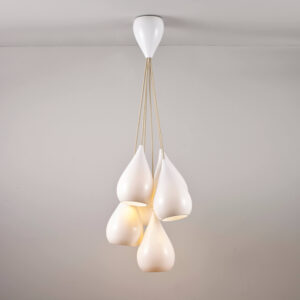 Original BTC Drop One Grouping of Six Pendant Light, Natural