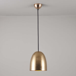 Original BTC Stanley Small Pendant Light, Hammered Copper