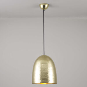 Original BTC Stanley Medium Pendant Light, Hammered Brass