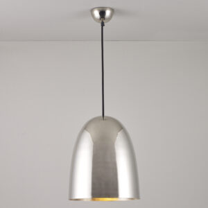 Original BTC Stanley Large Pendant Light, Polished Nickel Plated