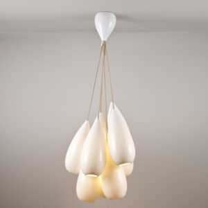 Original BTC Drop Zero Grouping of Nine Pendant Light, Natural