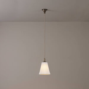 Original BTC Antique Brass Pleat Pendant, Matt