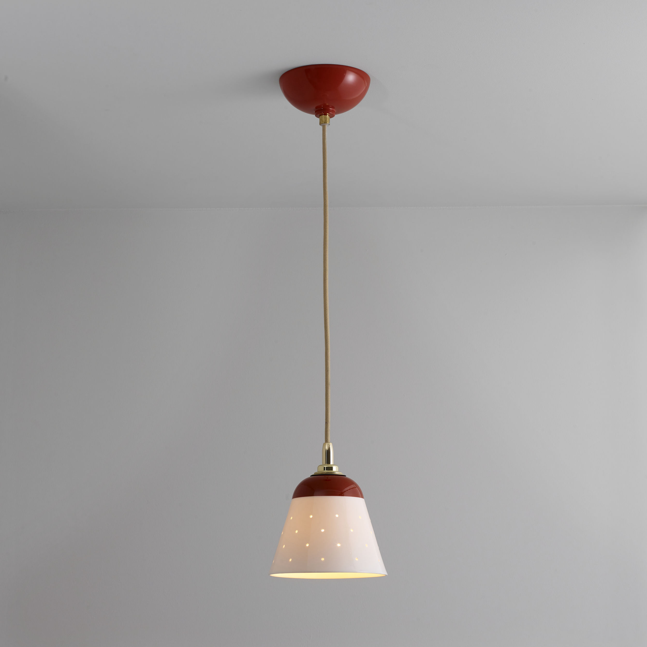 Original BTC Alma Pendant Light, Coral