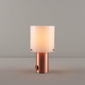 Original BTC Walter Table, Copper, Size 1, Opal Glass