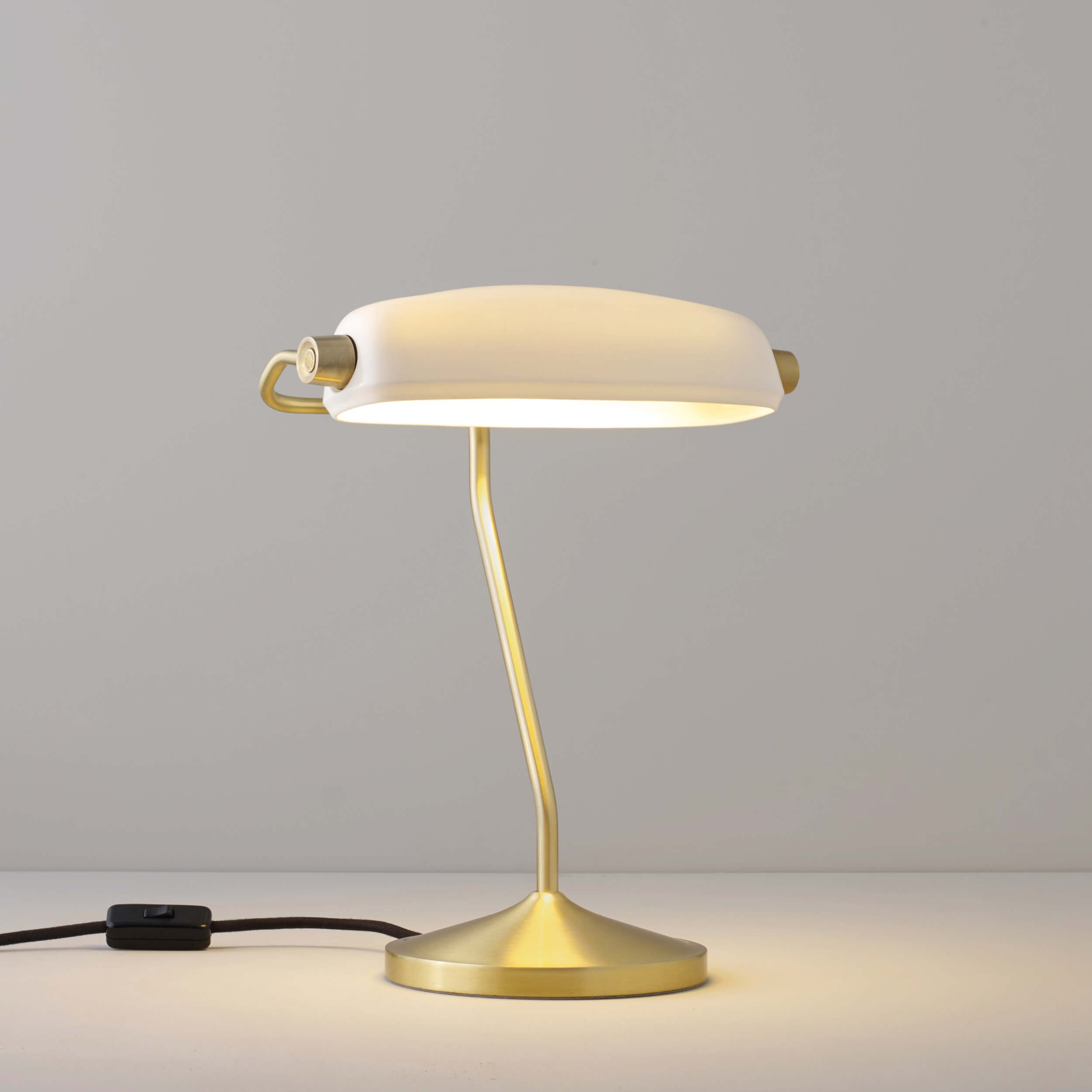 Original BTC Banker's Desk Light, Satin Brass