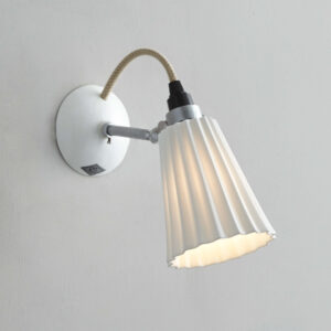 Original BTC Hector Small Pleat Wall Light, Natural