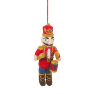 Felt Traditional Nutcracker Hanging Christmas Decoration - Funky Chunky Furniture