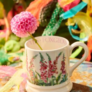 Foxgloves 1/2 Pint Mug - Unique Handmade & Handpainted English Earthenware Tea/Coffee Mug | Emma Bridgewater
