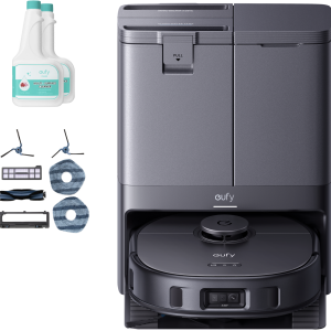 eufy X10 Pro Omni + 2 bottles of eufy Floor Cleaning Solution+Replacement Parts Kit Black