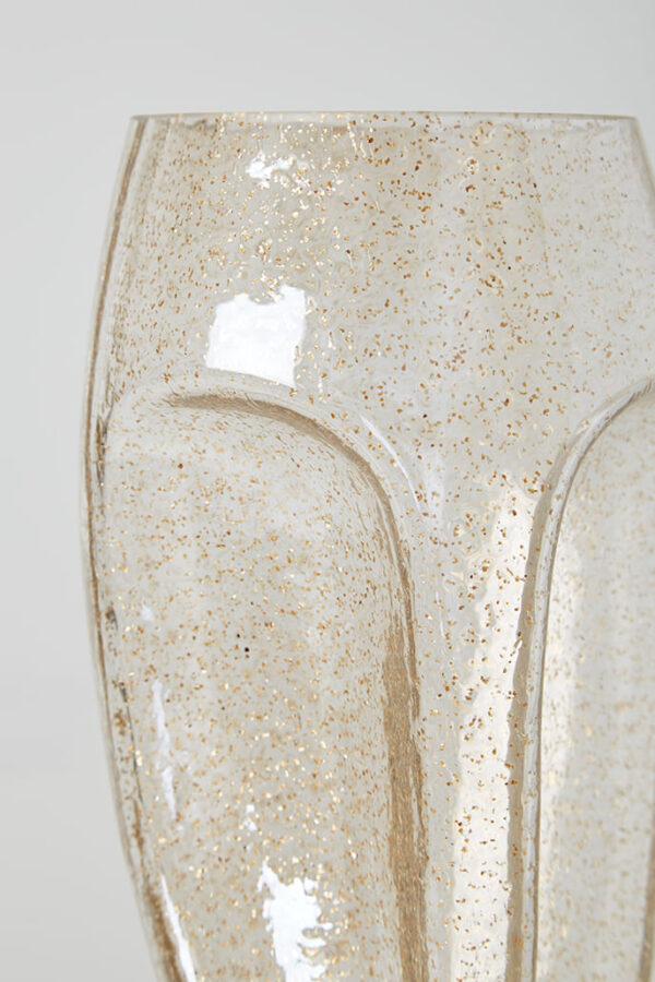 Gold Fleck Glass Face Vase