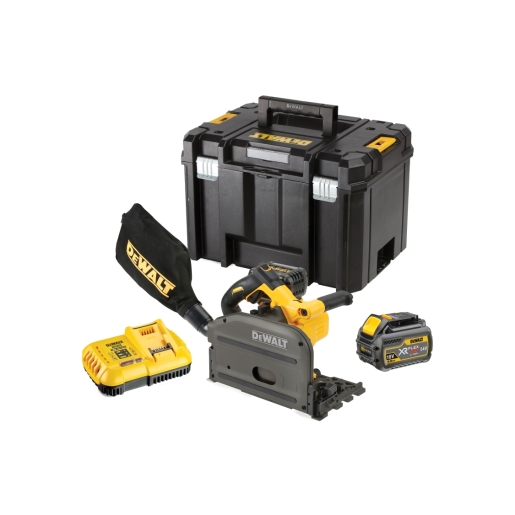 DeWalt 54V Xr Flexvolt Plunge Saw 2 Batts Charger DCS520T2