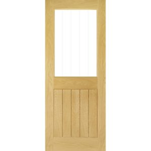 Deanta Ely Prefinished Oak Glazed 1L Door 1981 x 686 x 35mm