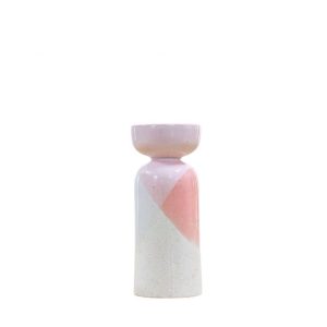 Geometric Pink Candle Holder - Large  - Funky Chunky Furniture