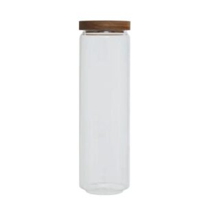 Glass Storage Jar With Wooden Lid 1600ml  - Funky Chunky Furniture