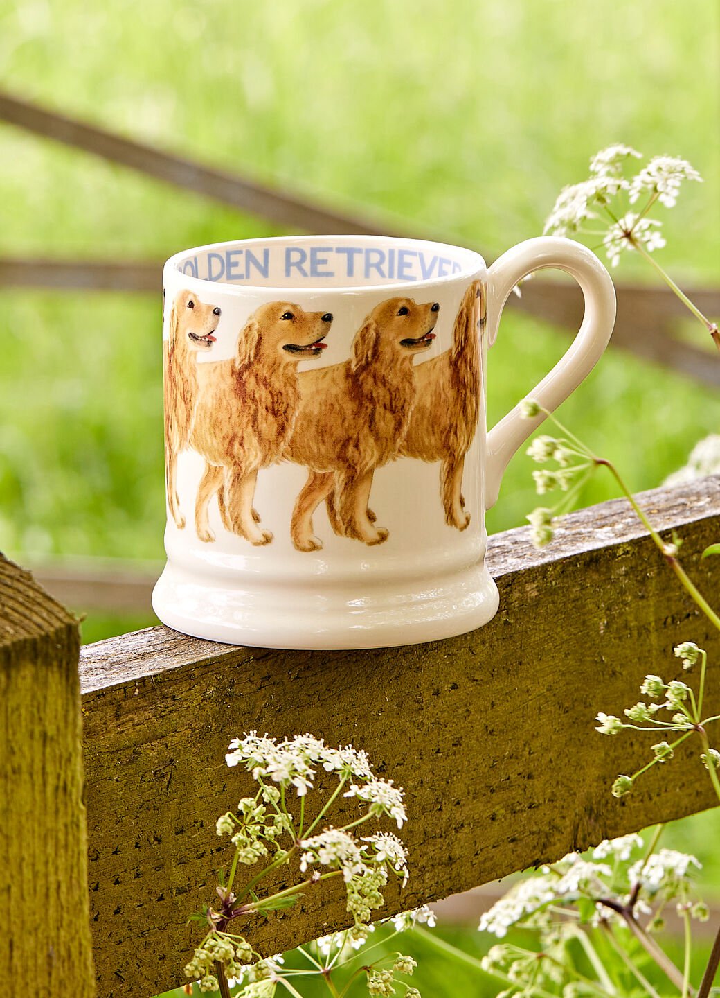 Emma Bridgewater  Seconds Golden Retriever 1/2 Pint Mug - Unique Handmade & Handpainted English Earthenware Tea/Coffee Mug