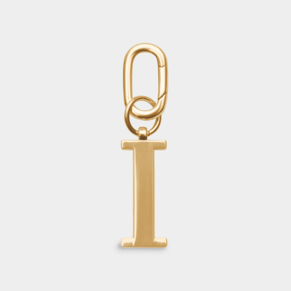 Women's I - Gold Metal Letter Keyring