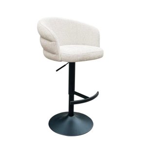 Chenille Swivel Barstool