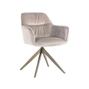 Mink Velvet Swivel Chair