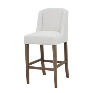 Cream Boucle Barstool