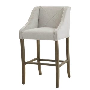 Light Grey Woven Barstool