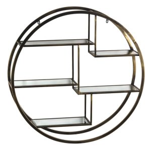 Handcrafted Antique Brass Shelf