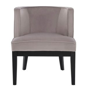 Plush Velvet Curved Chair