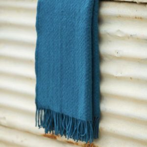 Ink Blue Wool Throw - Funky Chunky Furniture