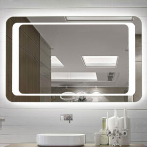 LED Illuminated Bathroom Mirror 800 x 600mm with Demister