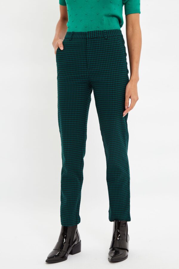 Louche Joele Golf Gingham Slim Ankle Length Trouser